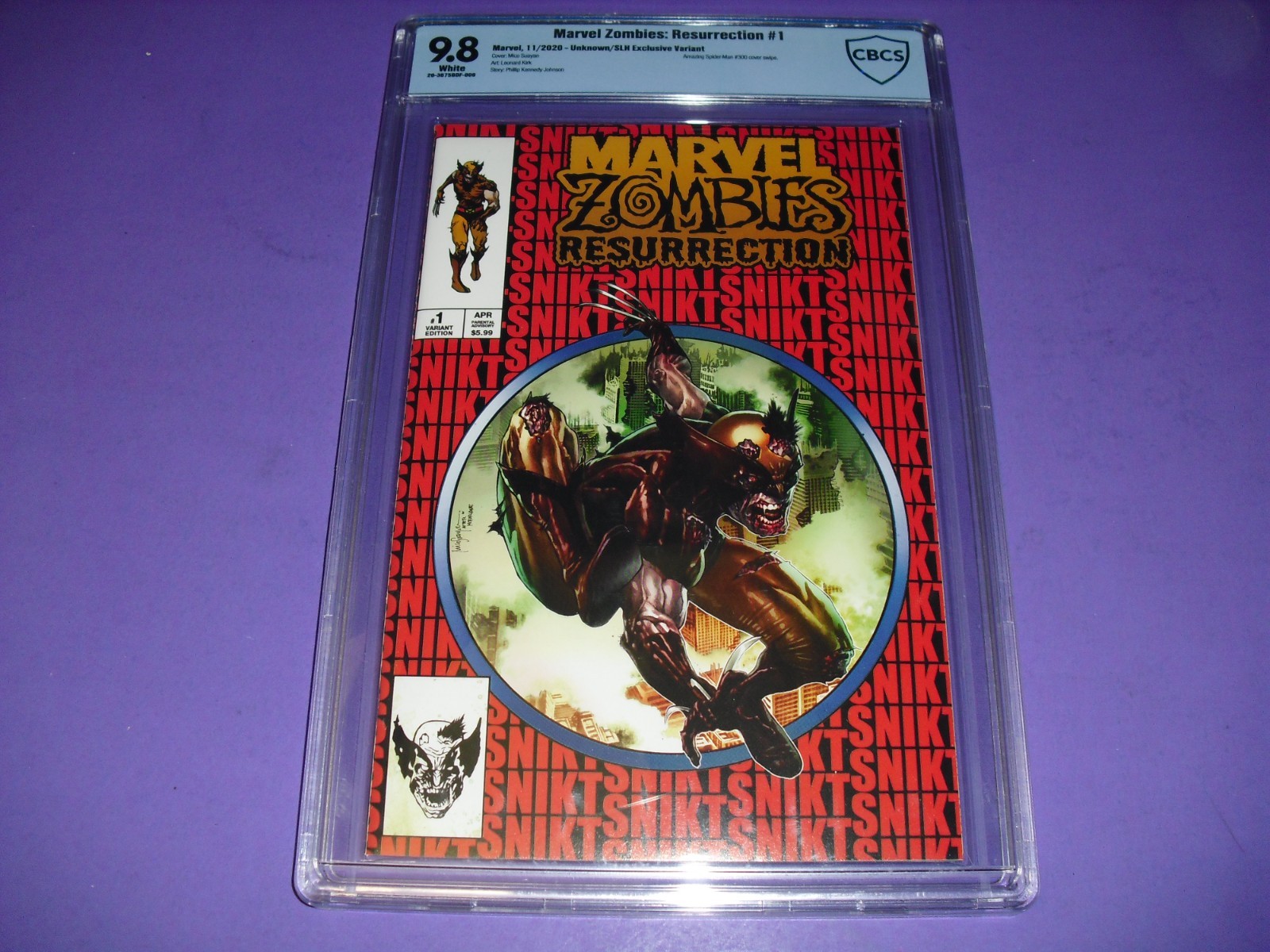Marvel Zombies Resurrection #1 Suayan variante CBCS 9.8 2020! Marvel Sconosciuto L076