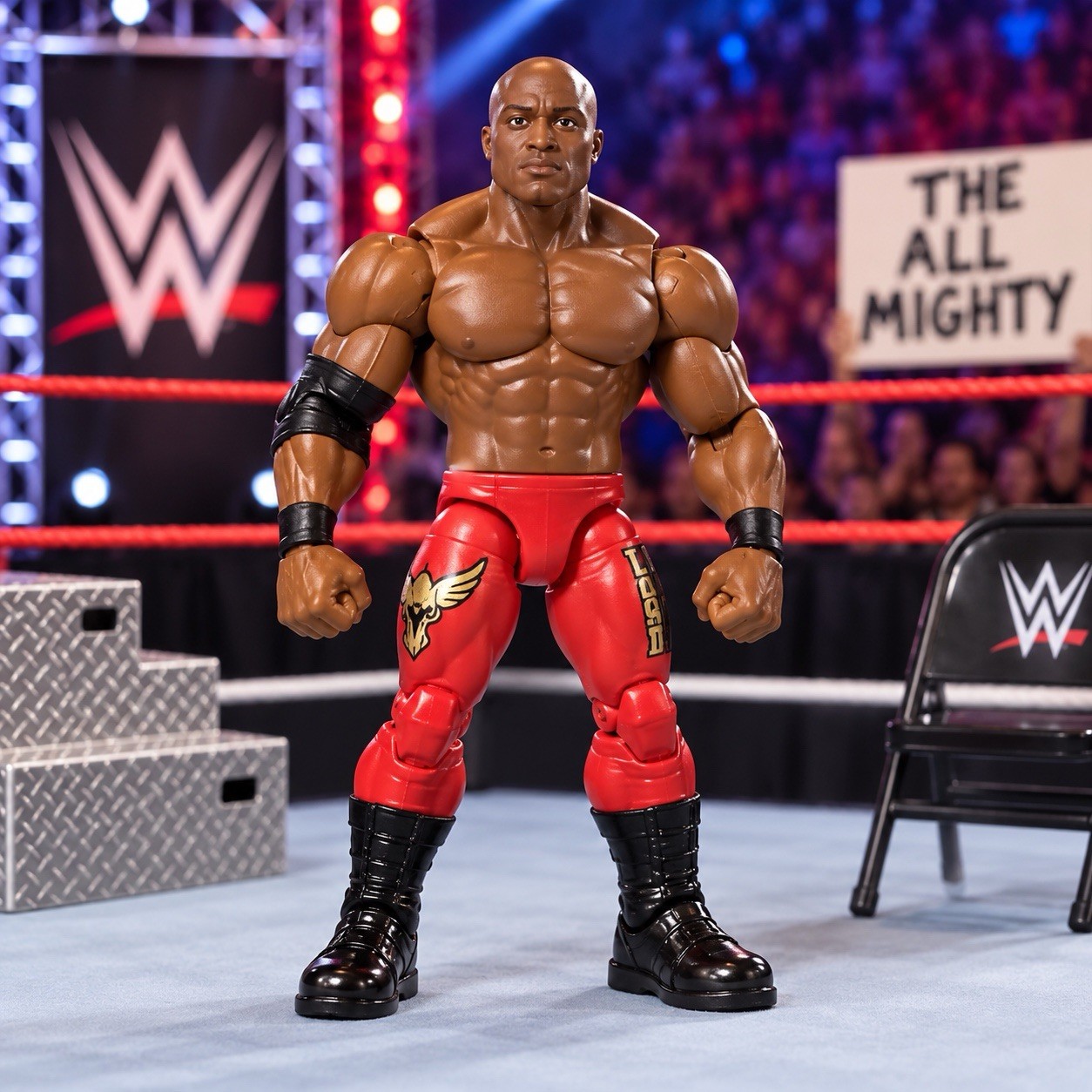 WWE Knuckle Crunchers Bobby Lashley Action Figure Mattel Wrestling Collectable