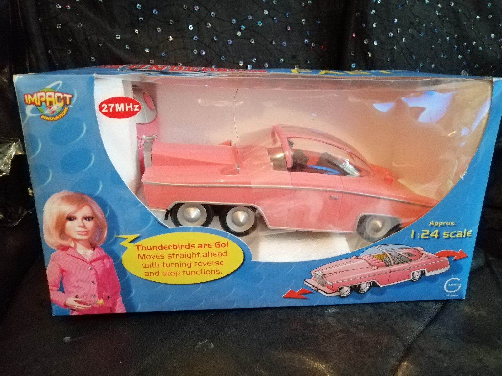 Telecomando auto Thunderbirds Lady Penelope FAB 1 scala 1:24 nuovo sigillato