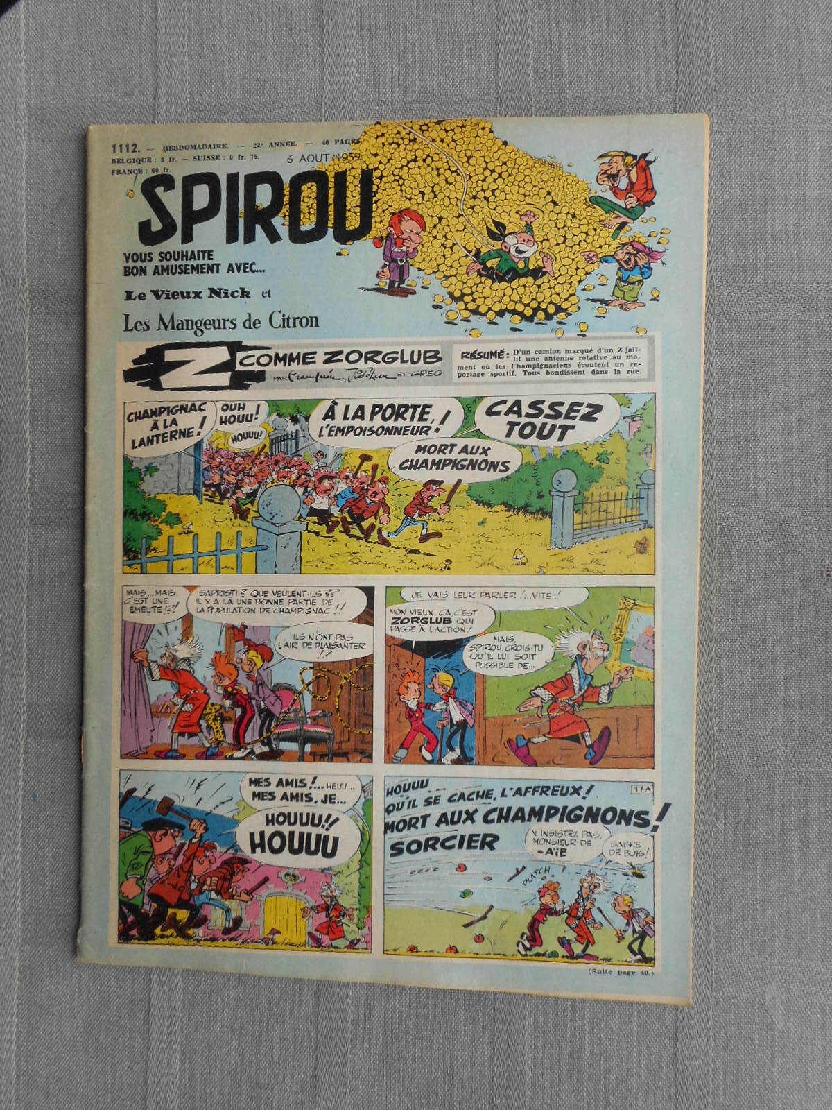 Hebdo Il Giornale Di Spirou N°1112 1959 Buone Condizioni / TBE