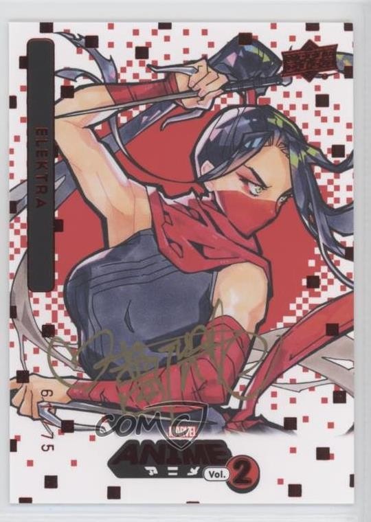 2023 Marvel Anime Vol 2 Base Artist 61/75 Elektra by Rose Desk #21 Auto 0c3