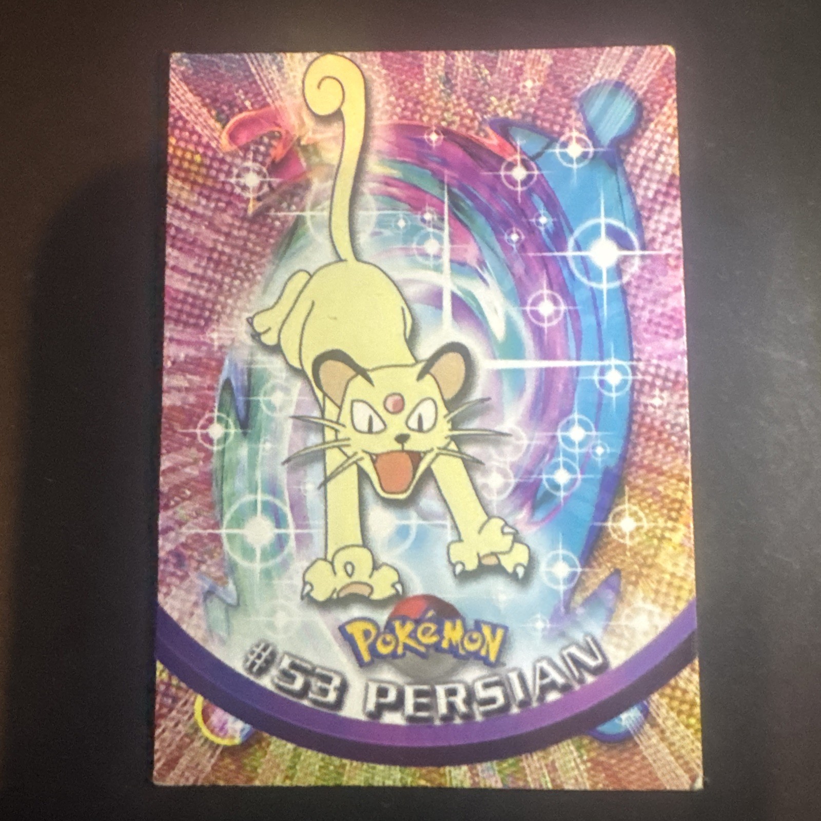 1999 Topps Pokémon TV Animation Edition Series 1 Persian #53 card blue logo 