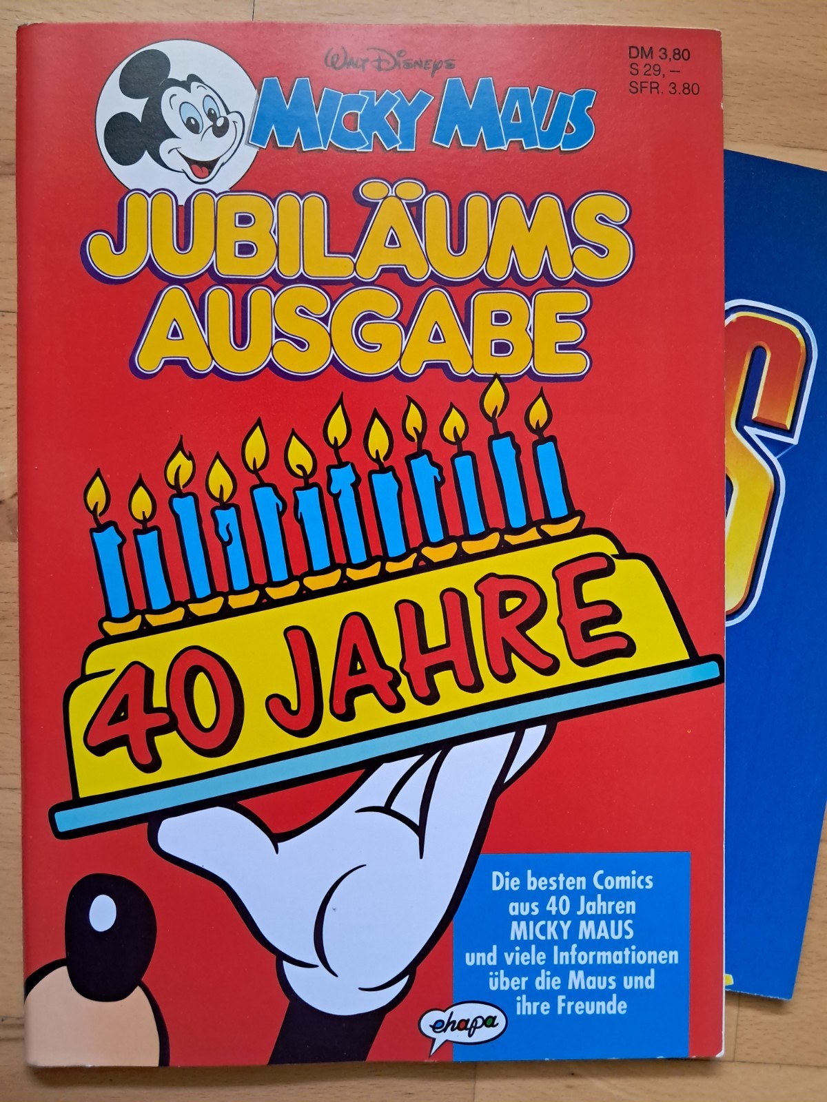 Topolino Edizione Anniversario 40 Anni del 1991 con Poster Pubblicitario Matchbox TOP Z0-1