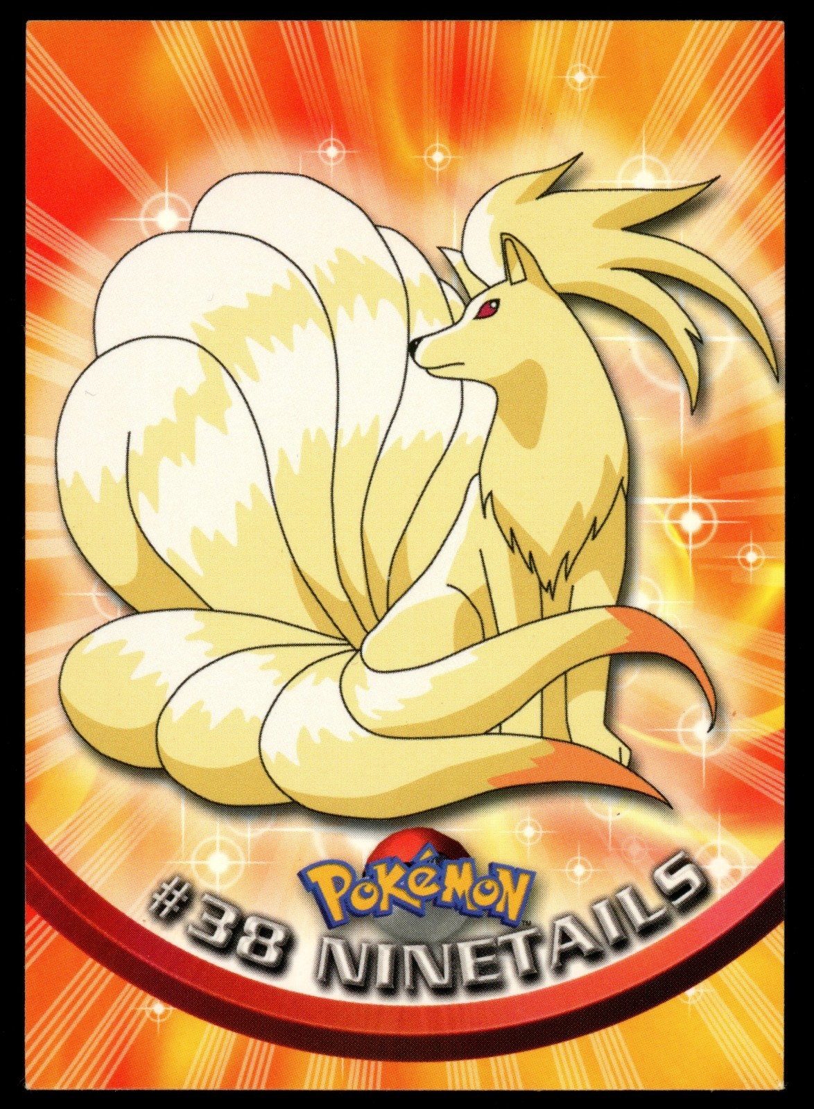 Pokémon Topps Ninetales #38 Edizione Animazione TV Etichetta Blu Non Holo LP Inglese