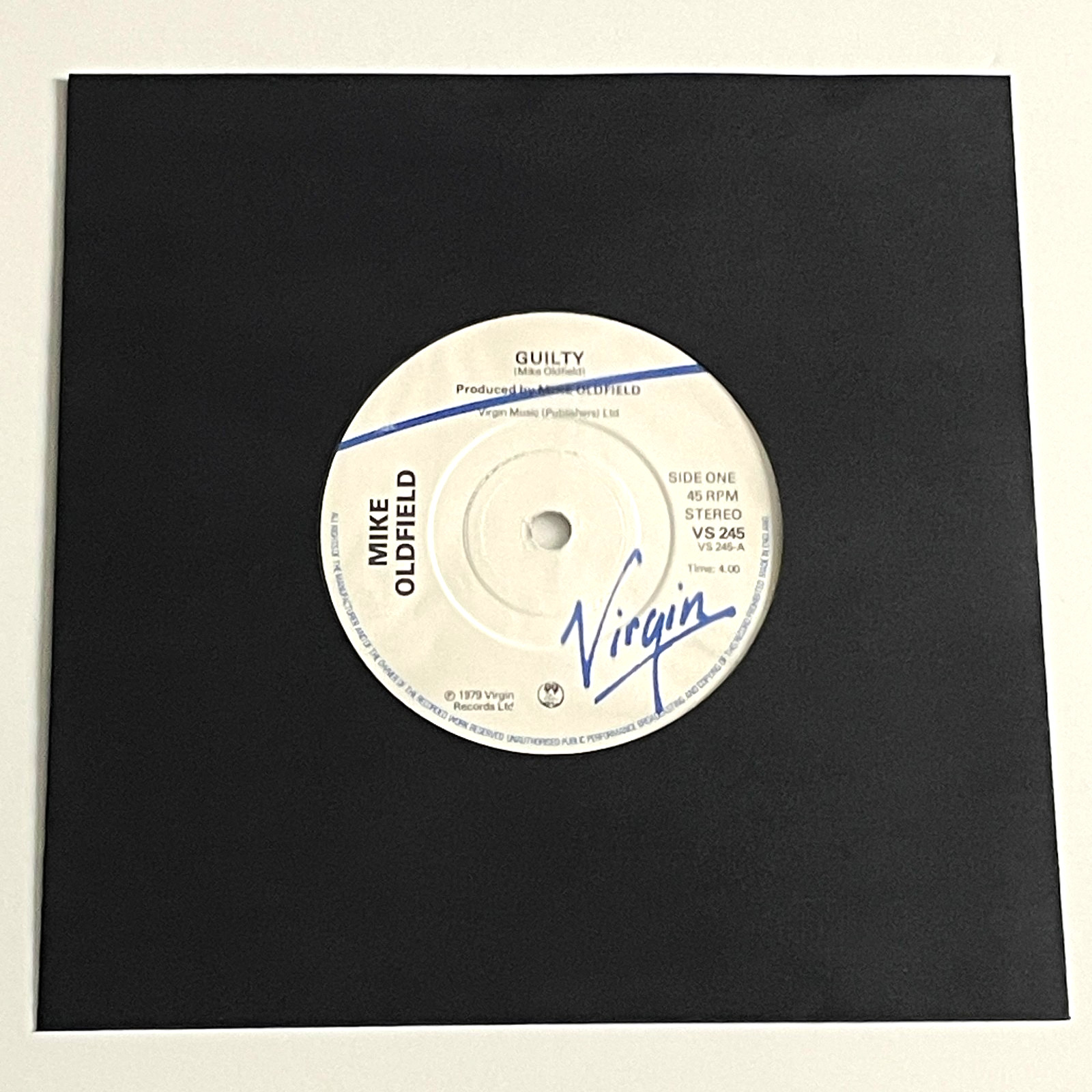 Mike Oldfield – Guilty 7" Vinyl Record A1/B1 – VS 245 EX