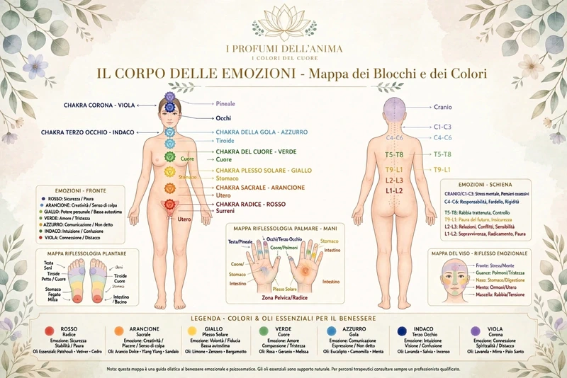 2 Poster A3 su cartoncino 259 gr - Mappa zonale dei punti riflessi - metameri