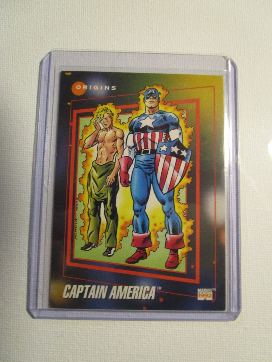 1992 Marvel Universe: Serie 3 (Impel) CAPTAIN AMERICA "Base Card" #166