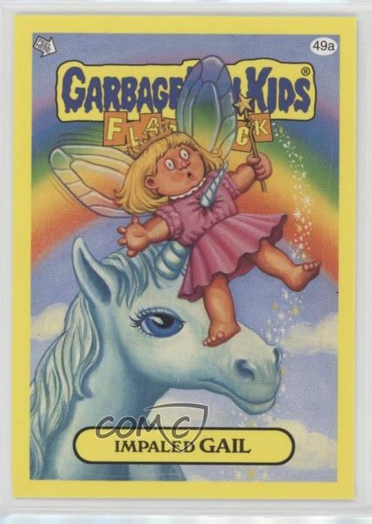 2011 Topps Garbage Pail Kids Flashback Series 3 Yellow Impaled Gail #49a 0ba6