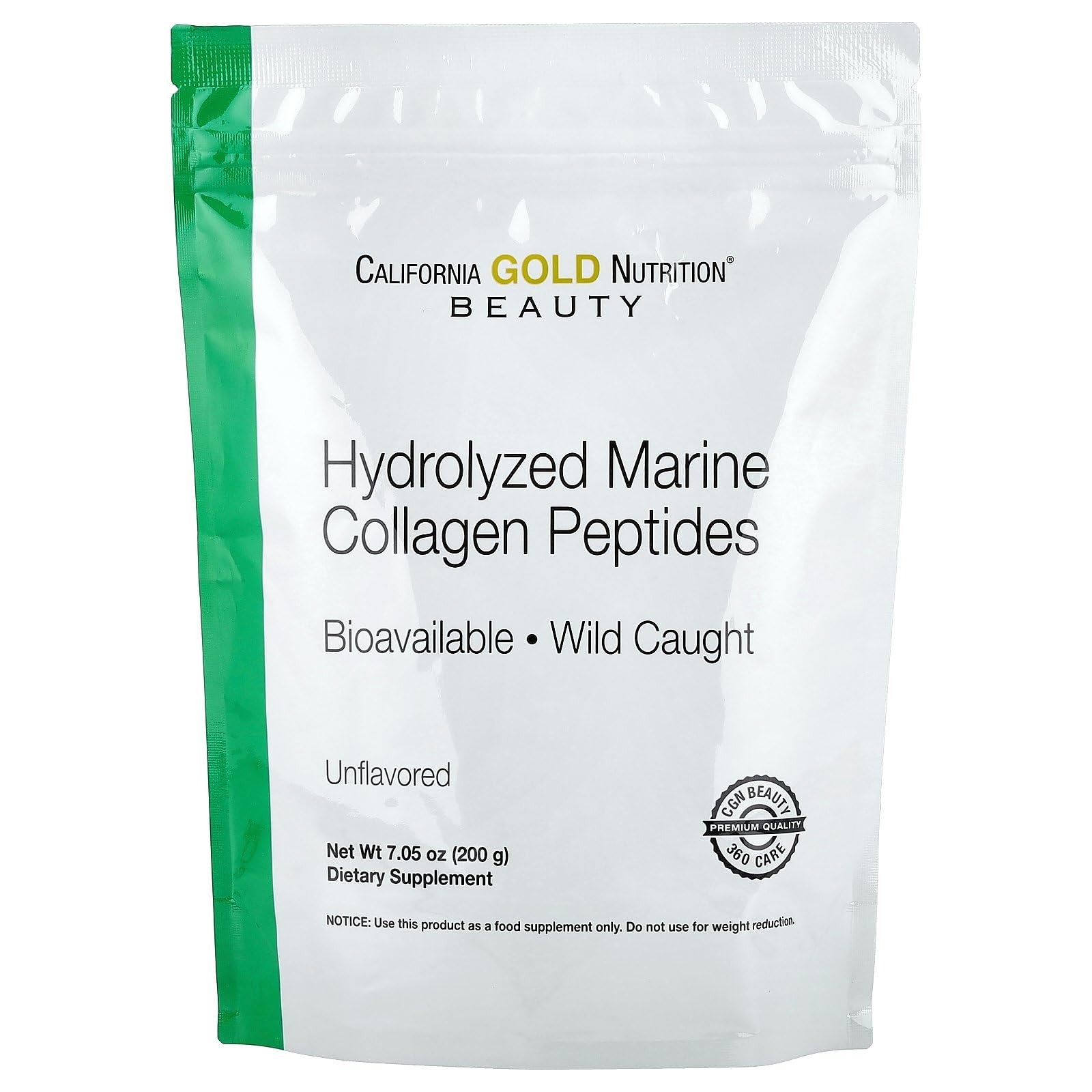 Peptidi idrolizzati di collagene marino non aromatizzati 200 g California Gold