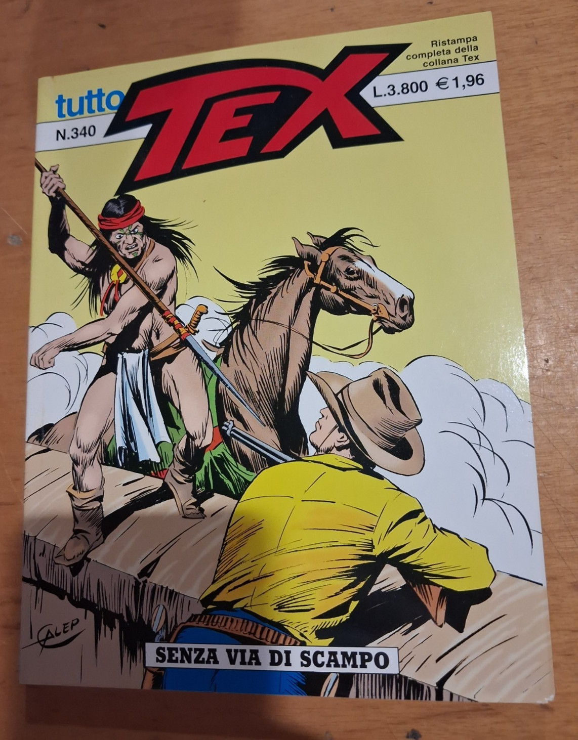 fumetto tutto tex n.340 senza via di scampo aprile 2001 bonelli editore