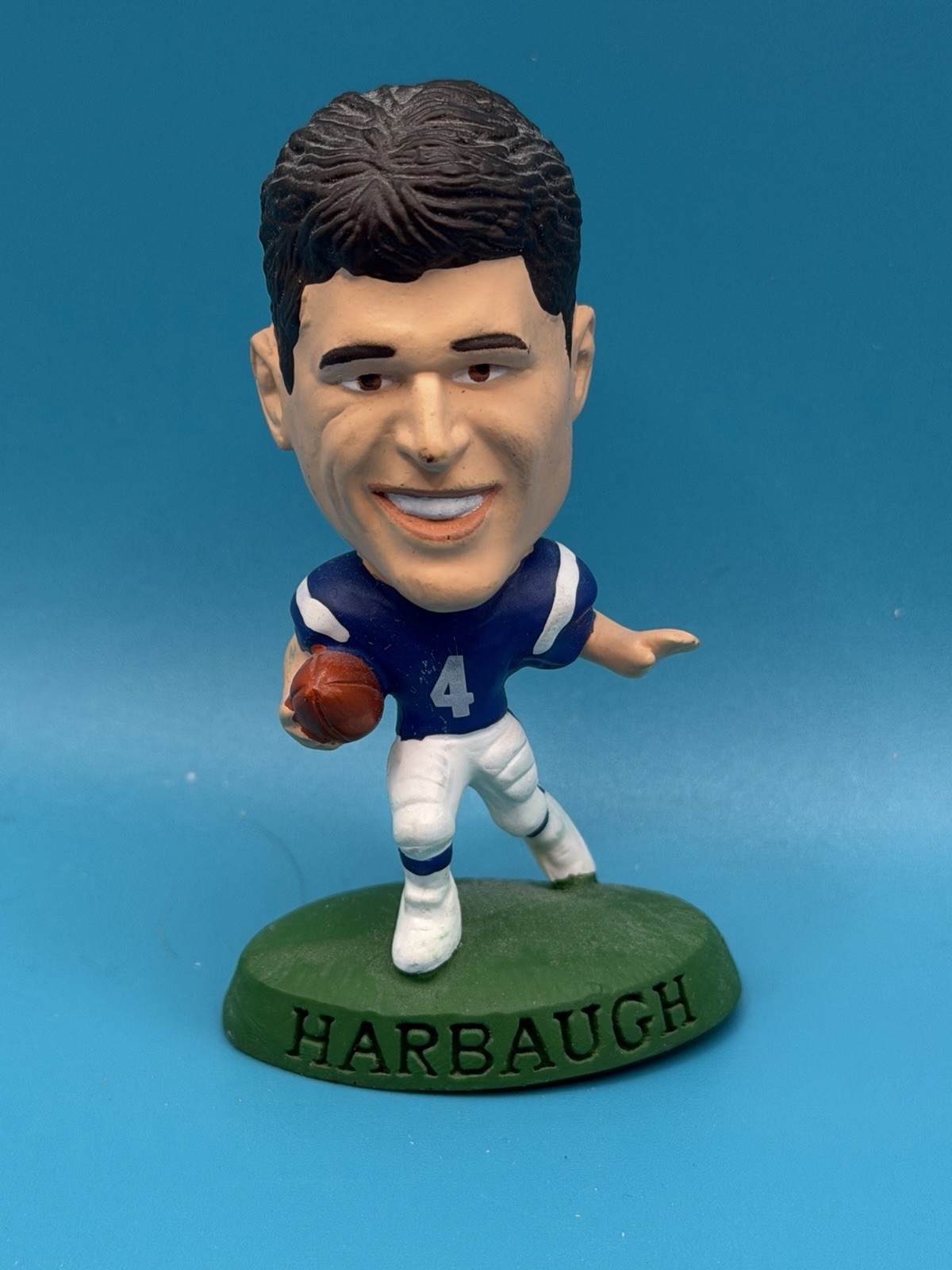 Figurina Jim Harbaugh Indianapolis Colts NFL Headliners 1996 Corinthian 3" NFL013