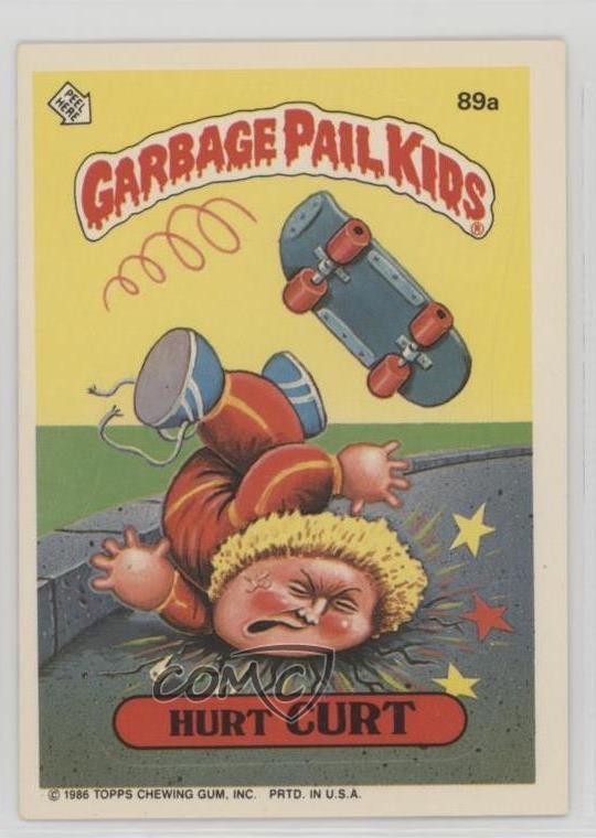 Topps Garbage Pail Kids 1986 serie 3 Hurt Curt (copyright sul davanti) #89a 12g7