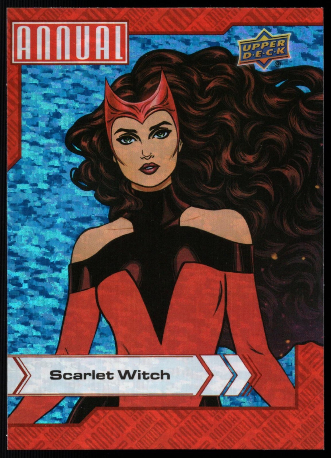 2022/23 Upper Deck Marvel Annuale "BLUE SPARKLE" Carta Parallela #77..SCARLET WITCH