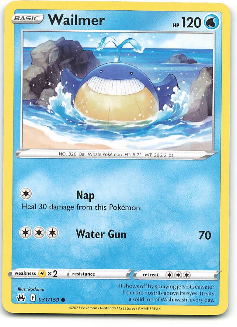 WAILMER 031/159 CORONA COMUNE ZENITH POKEMON
