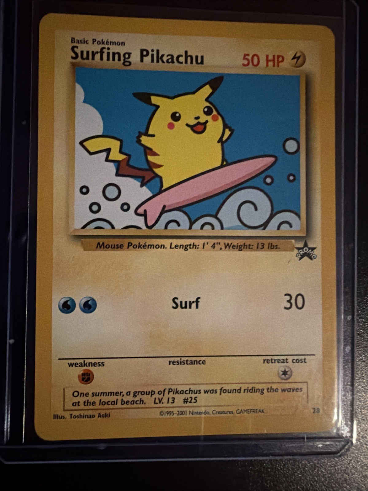 Carta Promo Pokémon TCG Surf Pikachu Stella Nera 28 WOTC