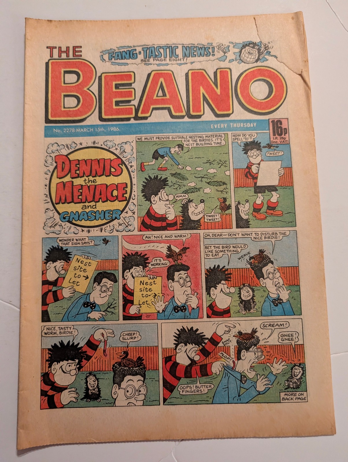 Beano Comic No 2278, March 15th 1986.