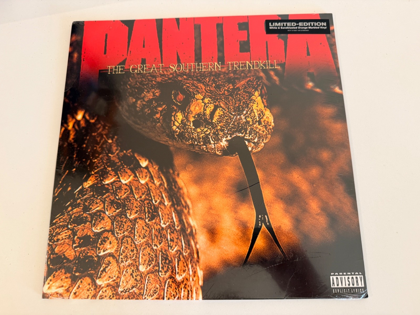 Pantera The Great Southern Trendkill LTd White Orange Marbled Vinyl LP Sealed