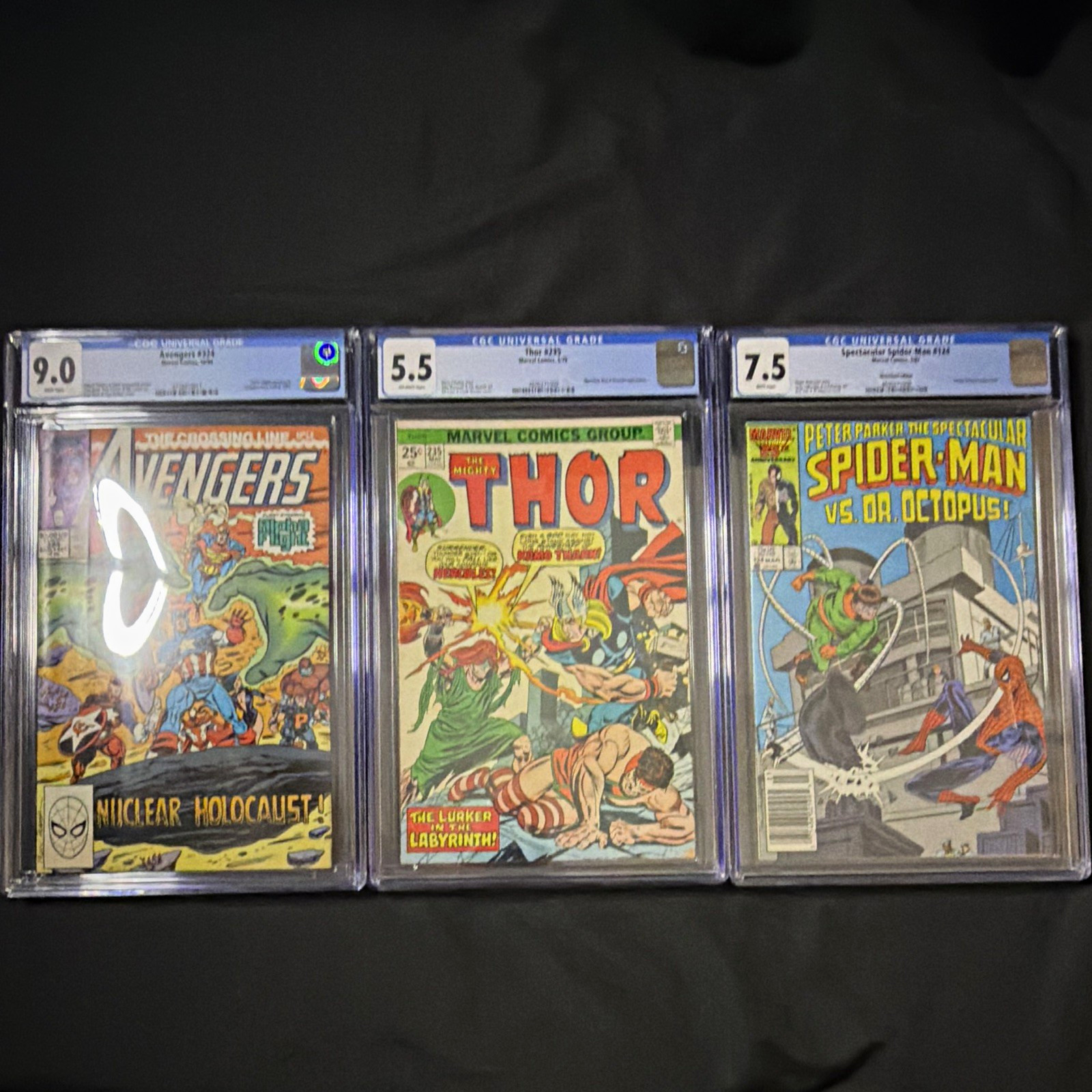 CGC Lot Avengers 324 (9.0) Spectacular Spider-Man 124 (7.5) Thor 235 (5.5)