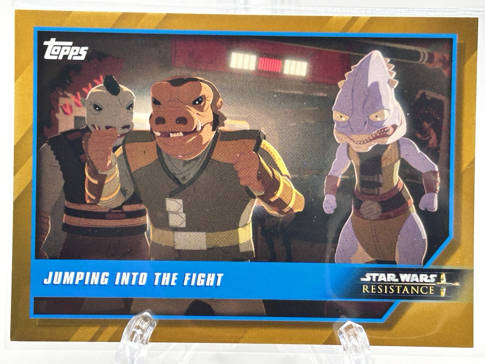 Topps Star Wars Resistance - Saltare nella lotta /10 Gold Parallel #11