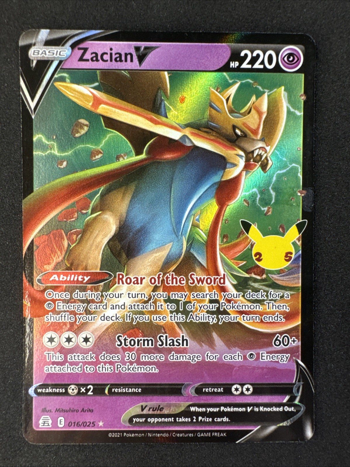 Zacian V 016/025 Celebrazioni Holo Pokemon