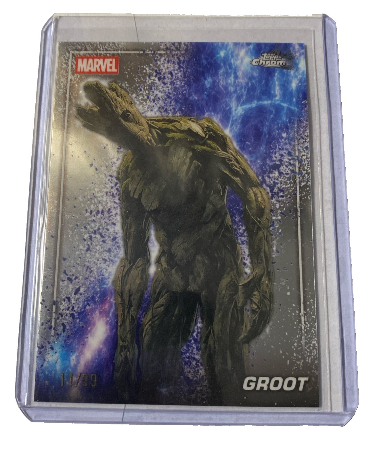 2025 Topps Chrome Marvel Studios Groot The Snap Variation /99 Guardiani Vendicatori