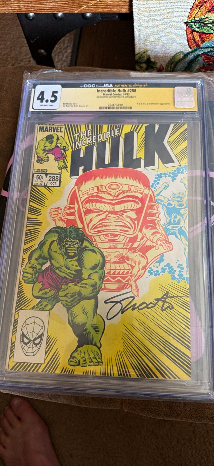 Marvel L'incredibile Hulk #288 (1983) CGC 4.5 firmato Jim Shooter