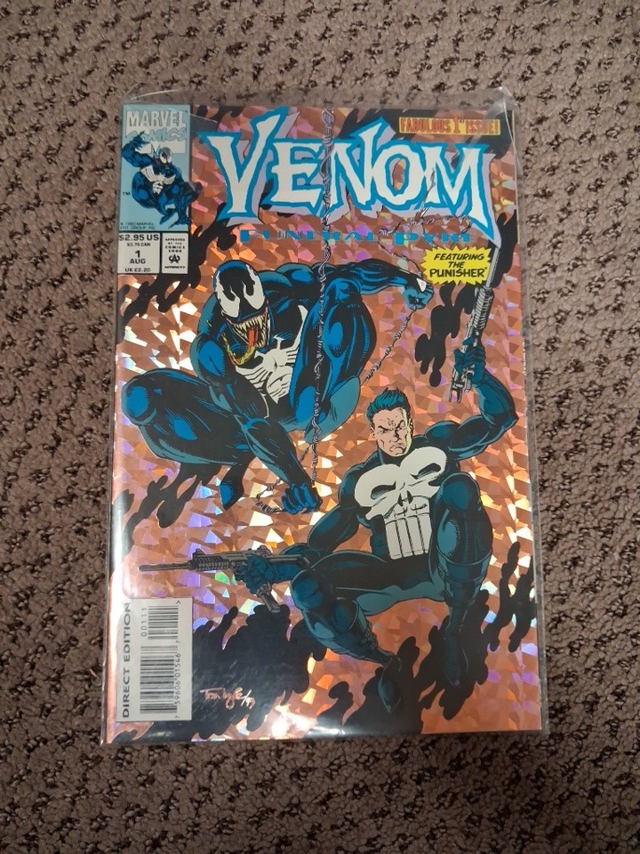 Venom #1 featuring Punisher  1993  refractor cover NM