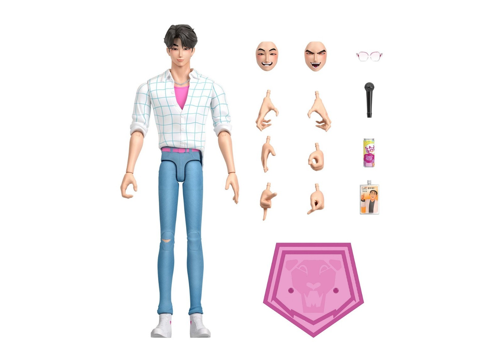 KPop Demon Hunters Jinu Action Figure, 6.7 Inch, Soda Pop Outfit, Saja Boys