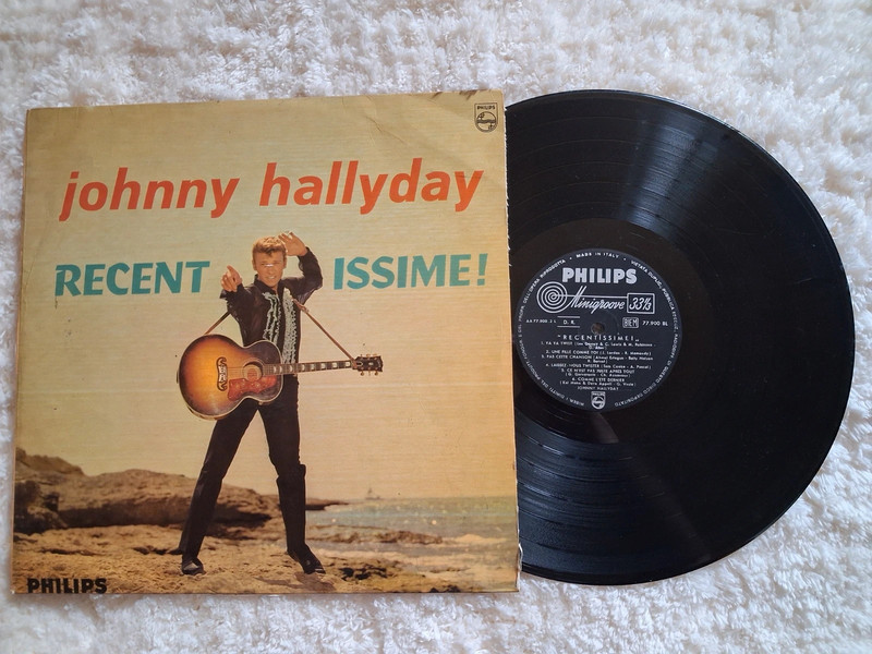 Disque 33t de Johnny Hallyday pressage Italien original 1962