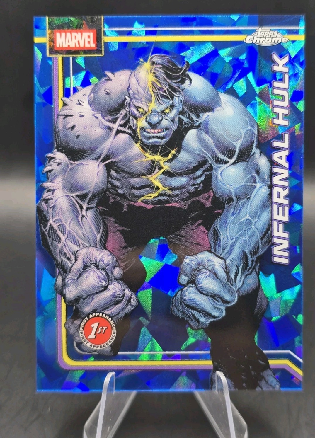 2026 Topps Chrome Marvel - Zaffiro Blu Infernale Hulk