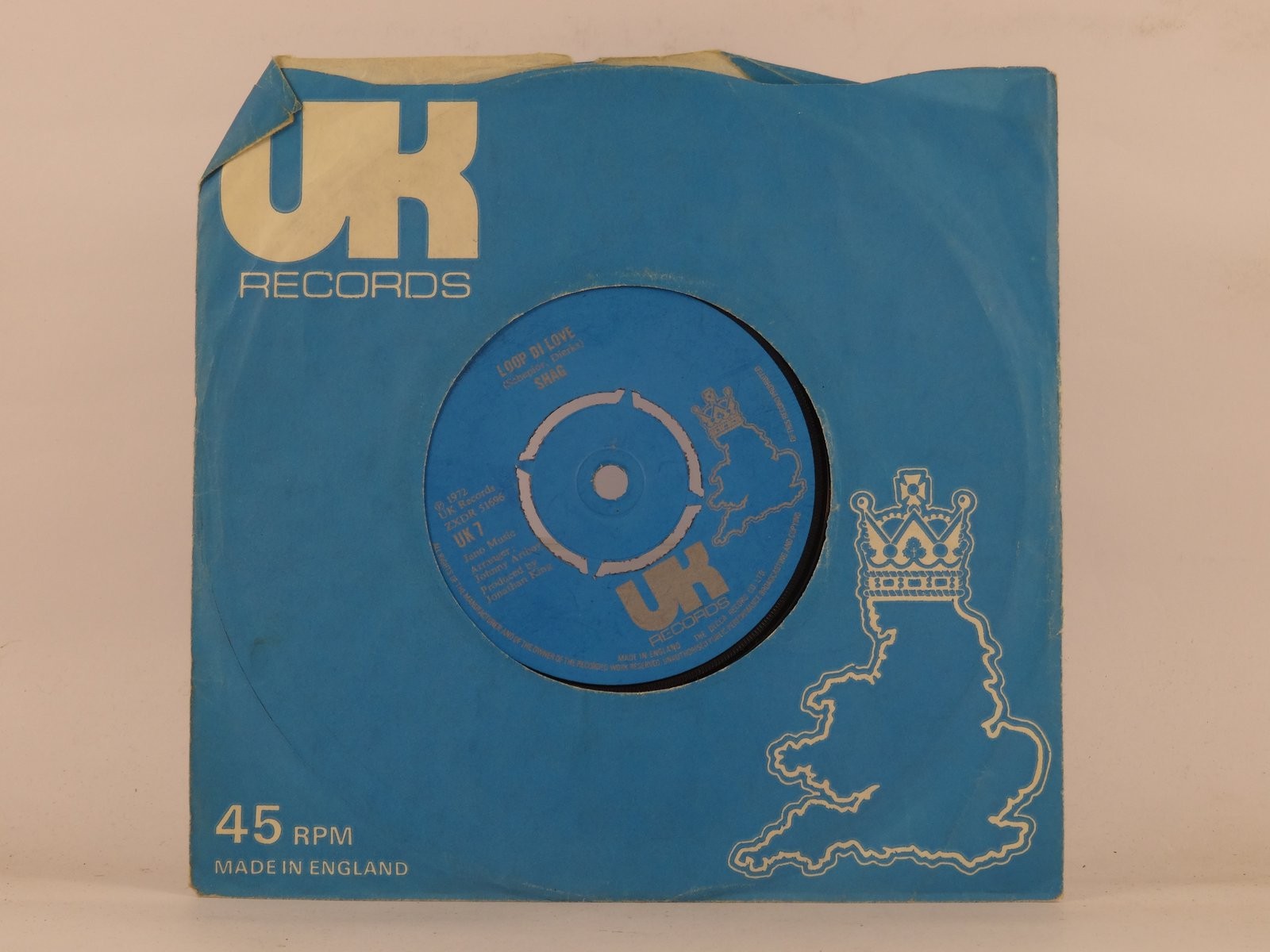 SH*G LOOP DI LOVE (98) 2 Track 7" Single including Company Sleeve UK