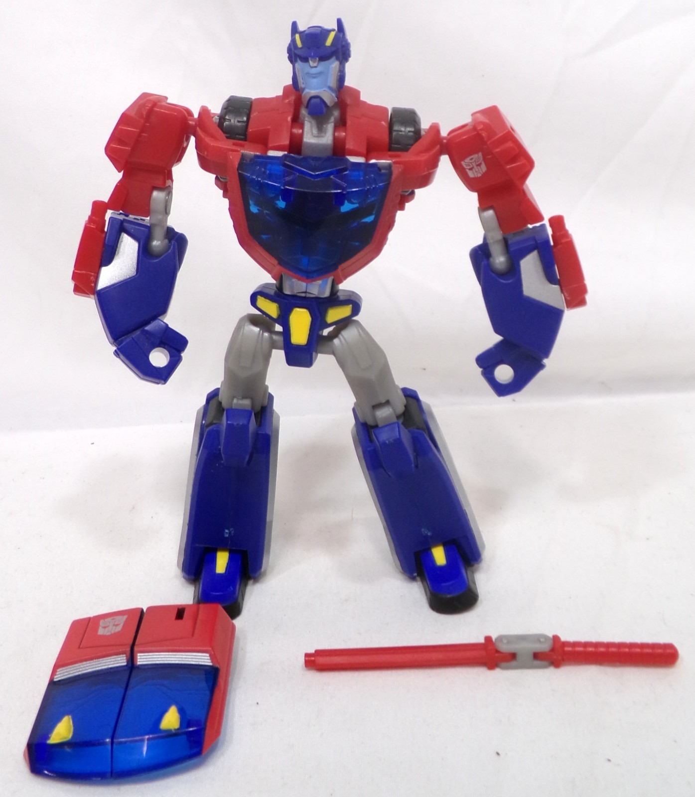 Optimus Prime Transformers Animated Deluxe Cybertron Mode Hasbro 2008 Incompleto
