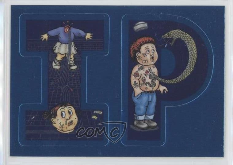 2006 Topps Garbage Pail Kids All-New Series 5 Alphabet Stickers I P #13 0b7o