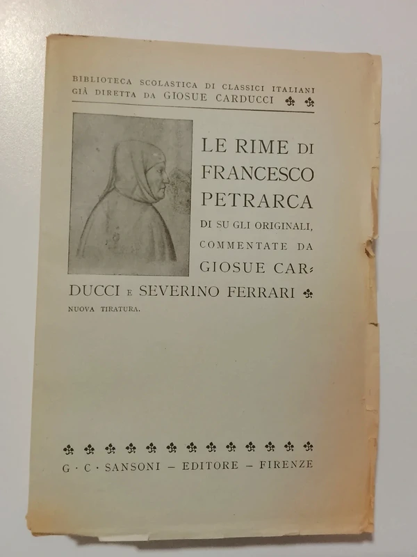 Le rime di Petrarca commentare da Carducci a Ferrari ( 1949 )