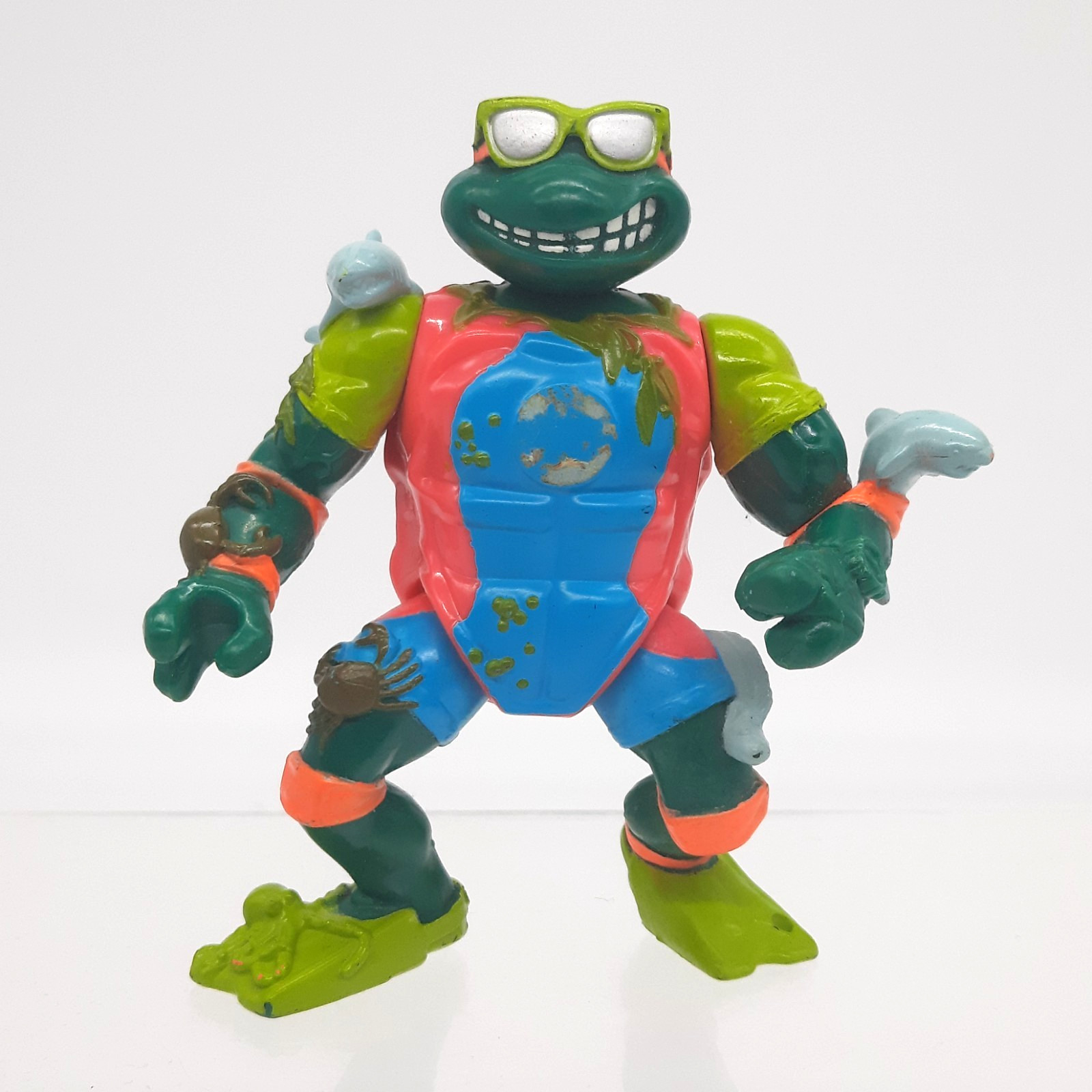 TMNT Mike Sewer Surfer Playmates Teenage Mutant Ninja Turtles Figure Vtg 1990