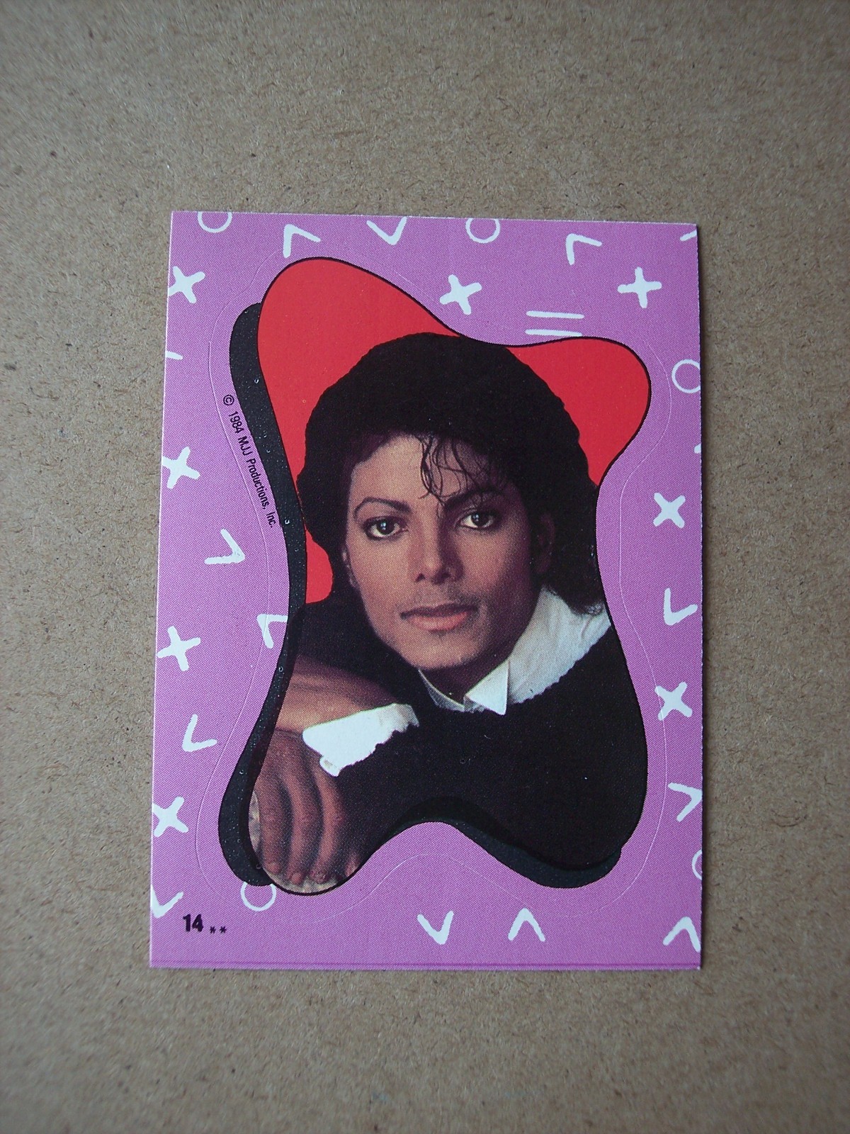 1984 Topps Michael Jackson collector cards Sticker #14 Pack Fresh just opened
