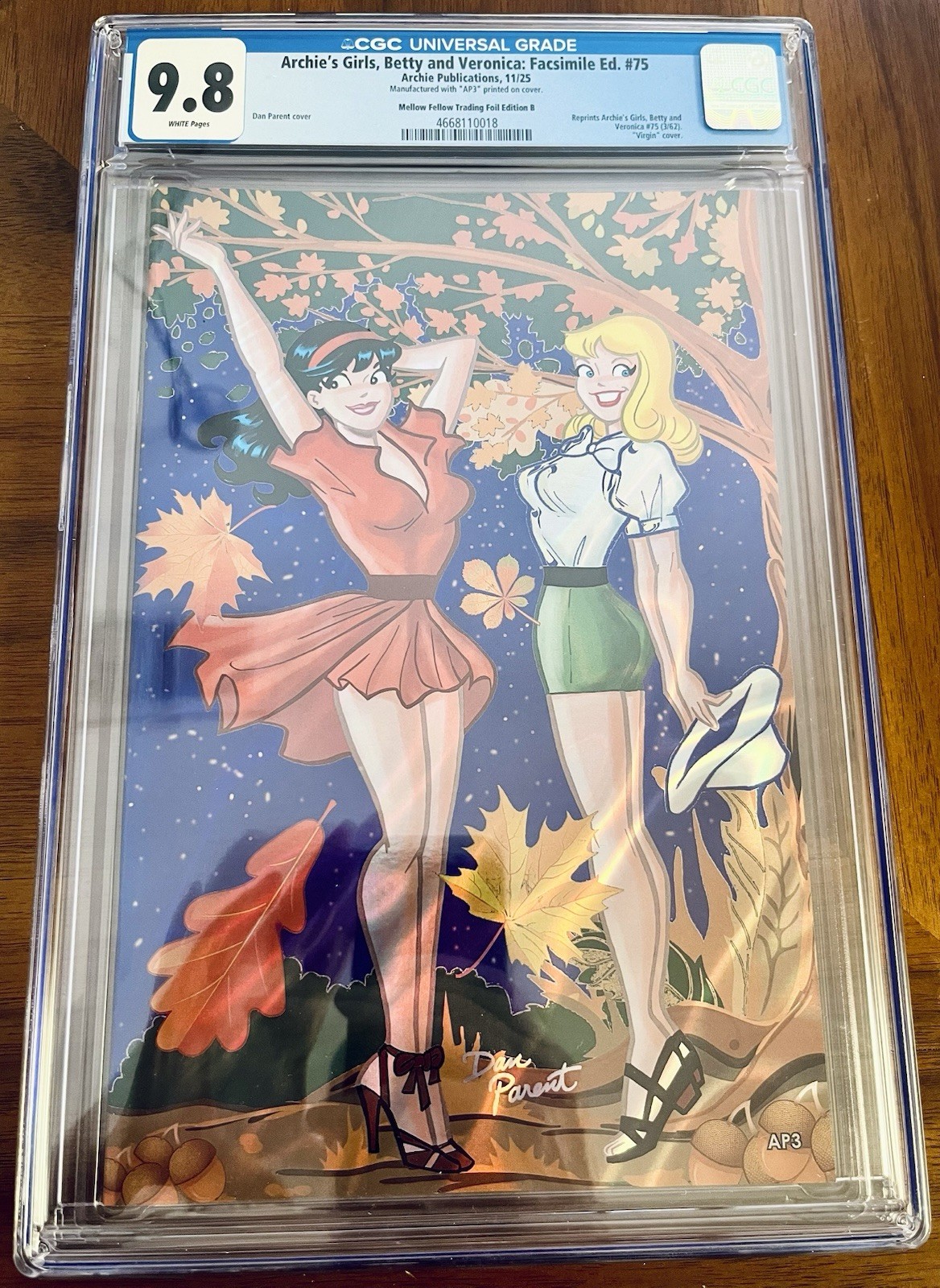 Archie Girls: Betty & Veronica 75 Dan variante genitore fax FOIL CGC 9.8 AP 3/5