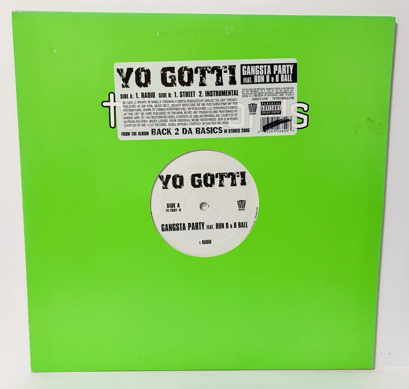 Maxi Single 12" - Yo Gotti feat. Bun B and 8 Ball - Gangsta Party