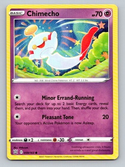 Carta Pokemon 2021 stili di battaglia Chimecho 59/163