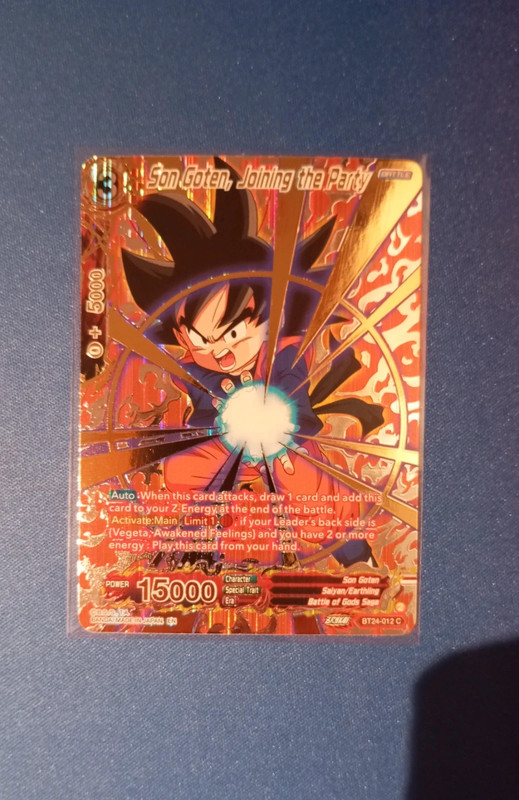 Goten V.3 Gold foil carta Dragón Ball masters