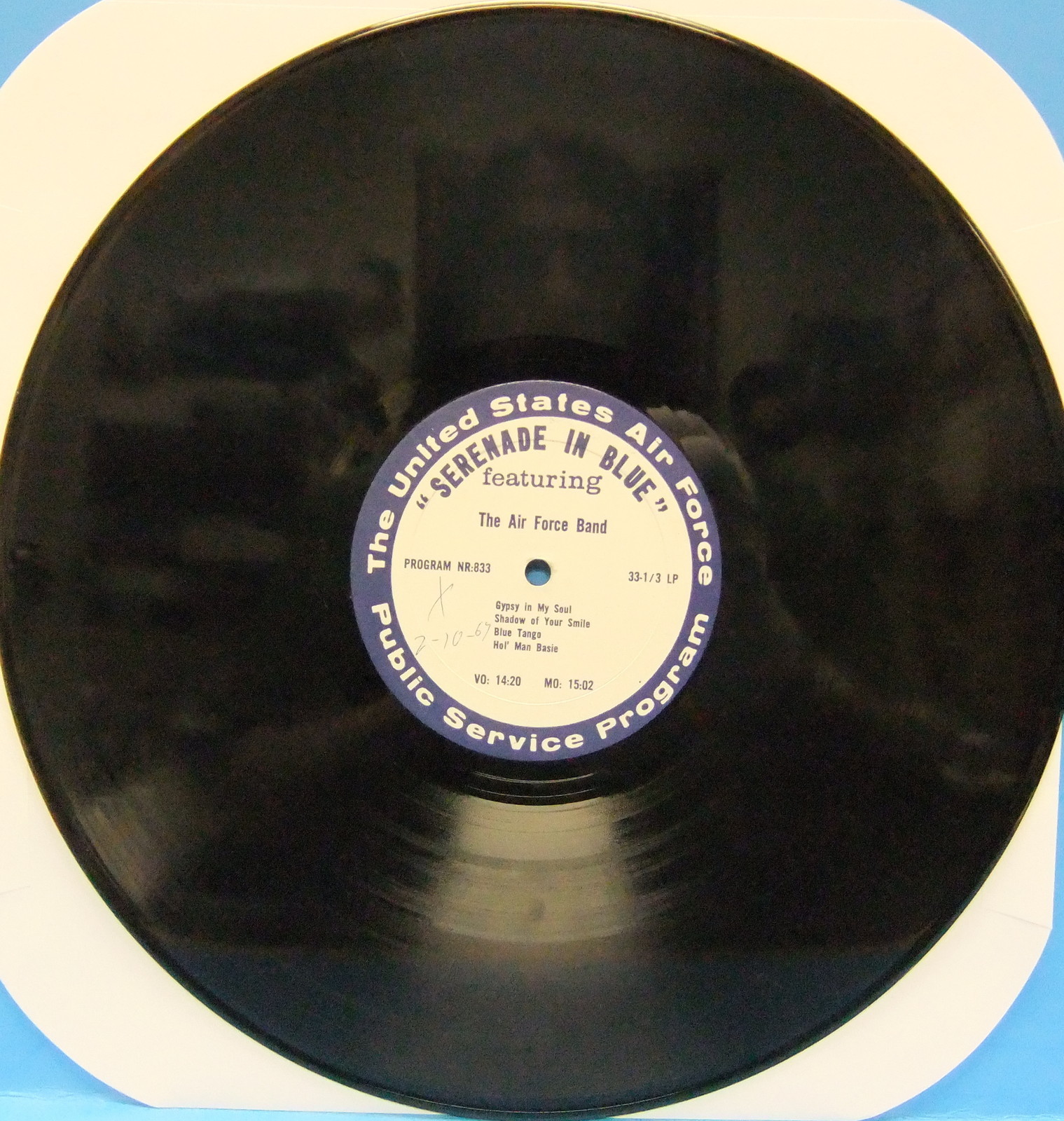 USAF Serenade In Blue The Air Force Band Program 833 & 834 1967 VG+ LP Vintage