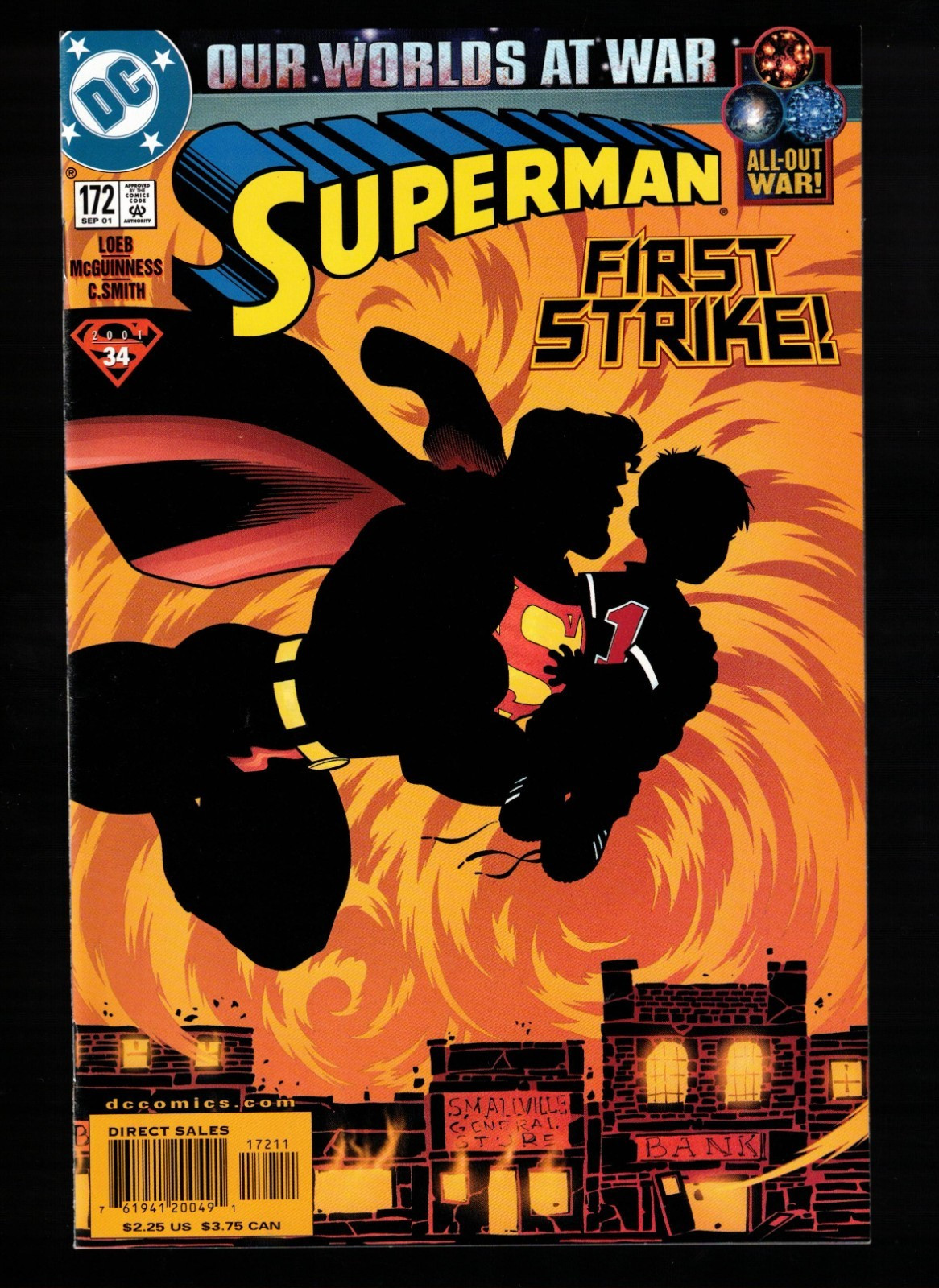 Superman #172 I nostri mondi in guerra!   VF/NM 2001 DC fumetto