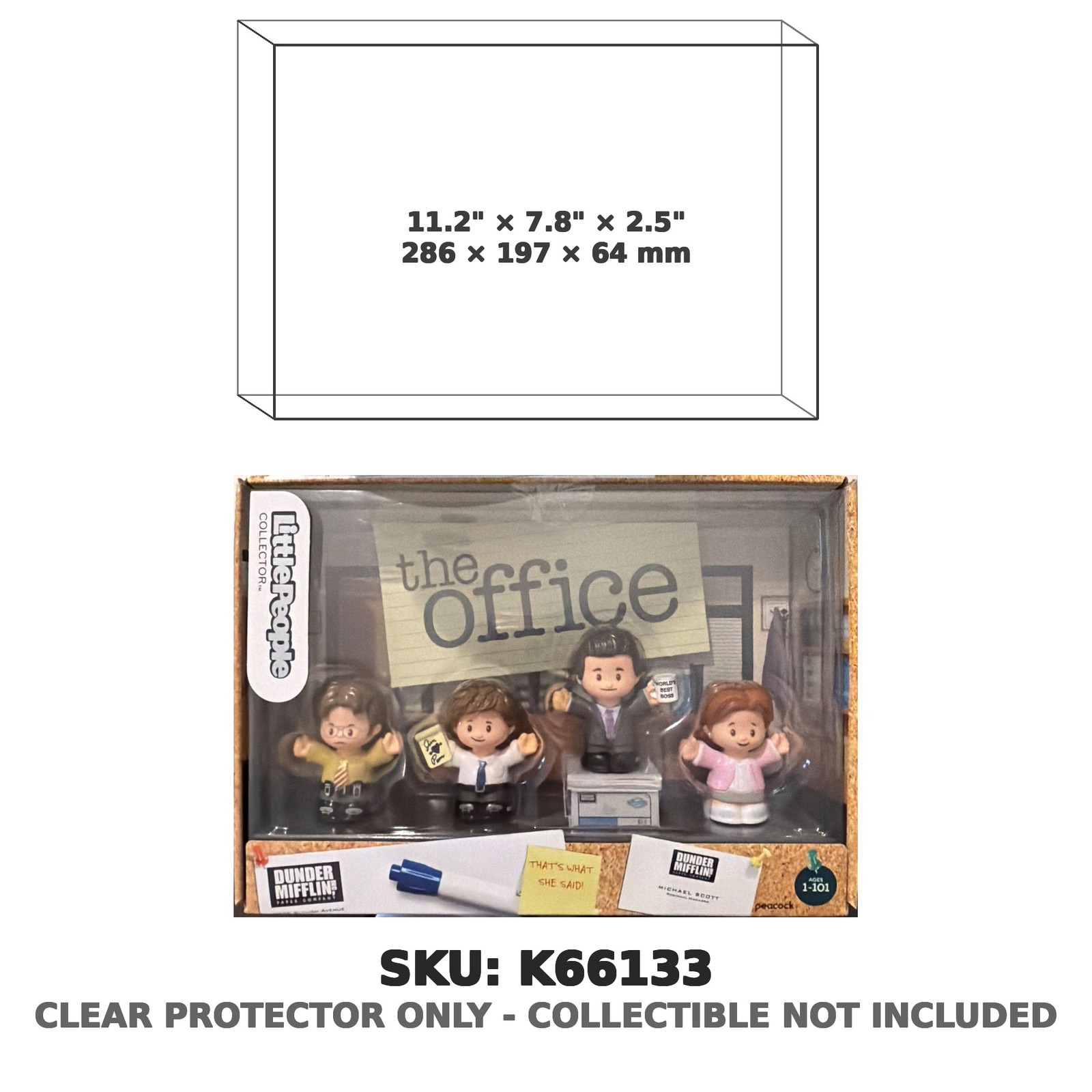 Set 4 Personaggi Proteggi Per Ufficio Piccole Persone da Collezione