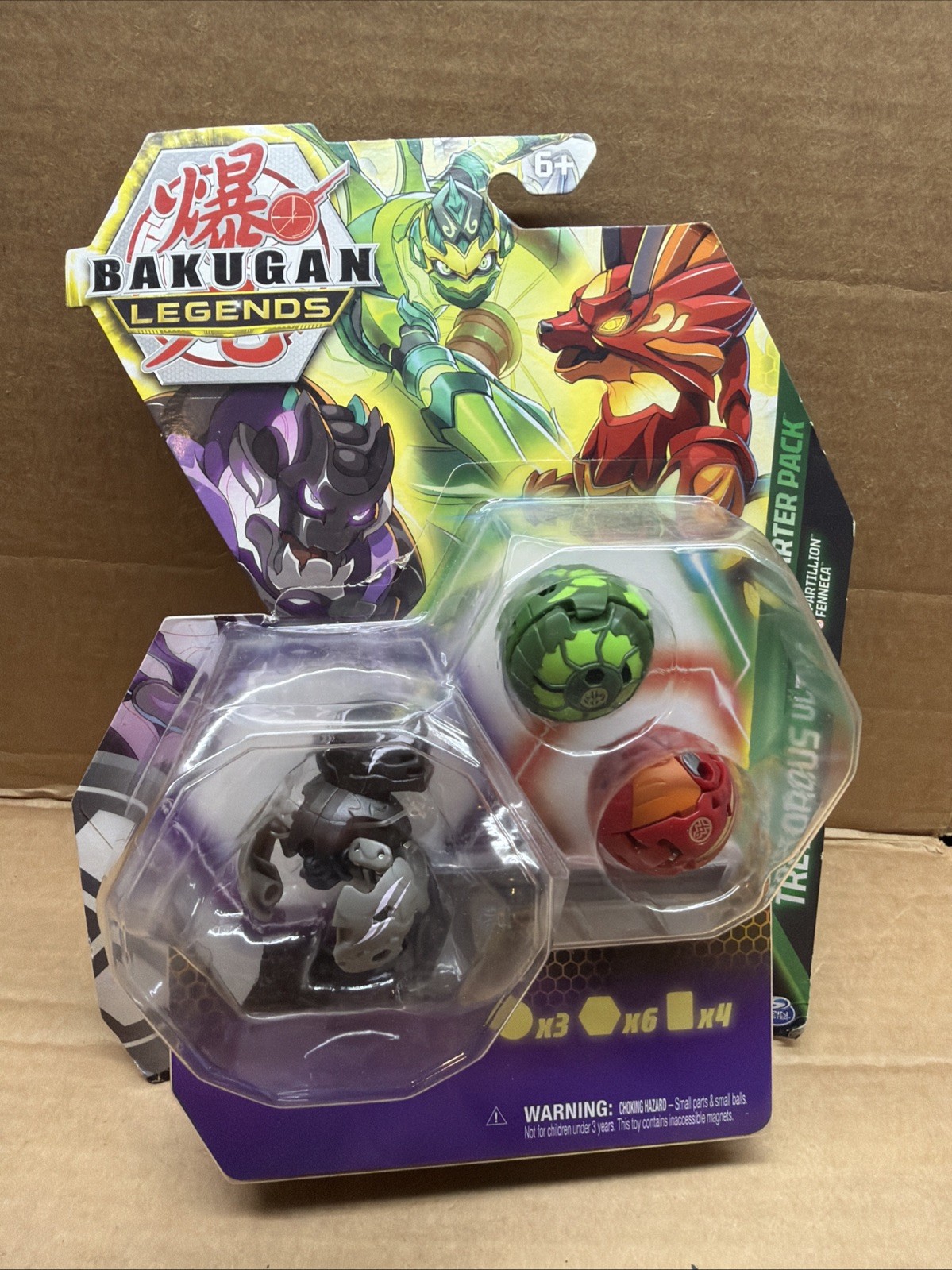 Bakugan Legends Tretorous Ultra w/ Spartillion and Fenneca Starter 3 pk Toy Set