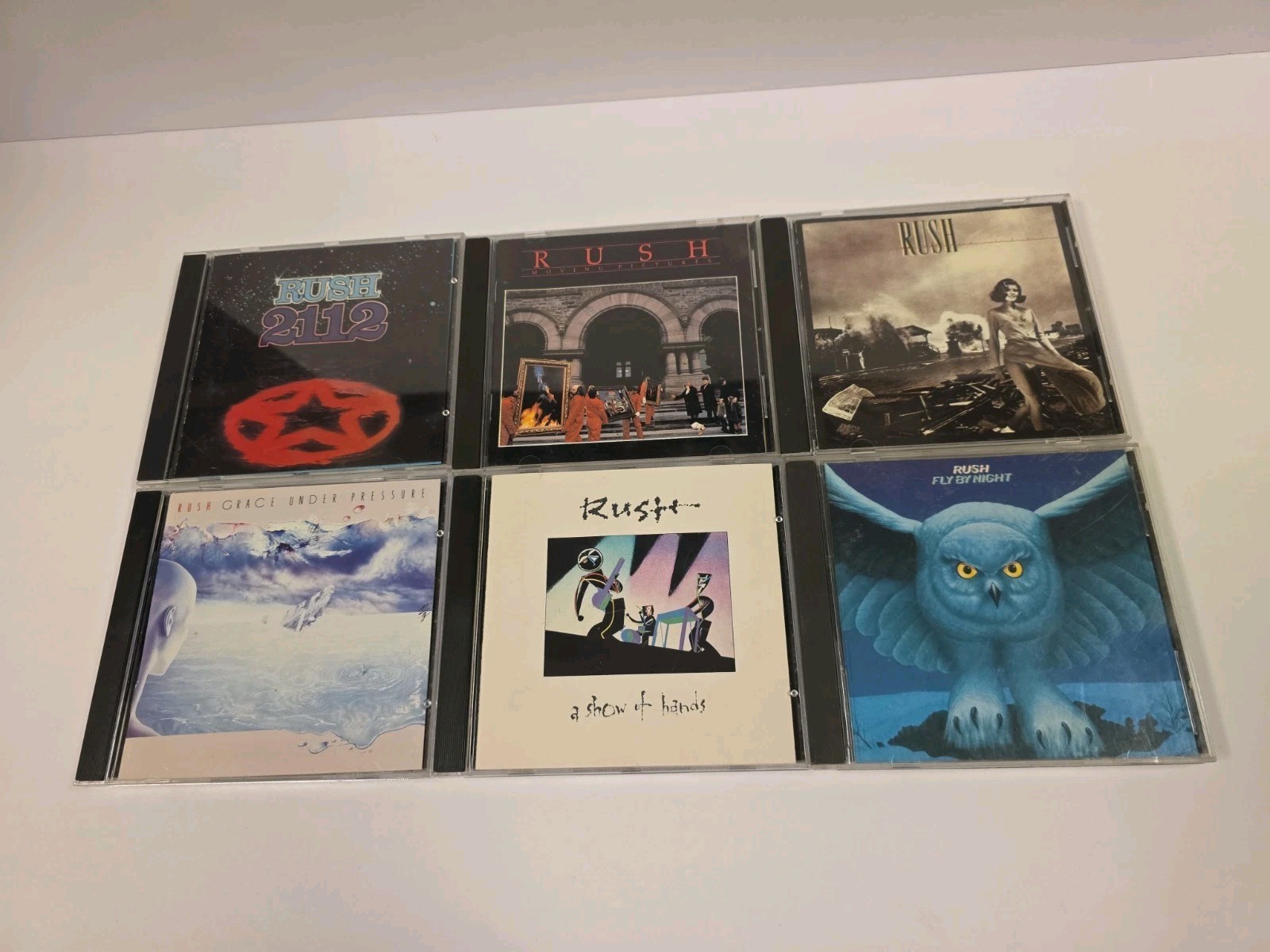 Rush 6 CD Lot 2112 Moving Pictures Permanent Waves Grace Under Pressure + Read