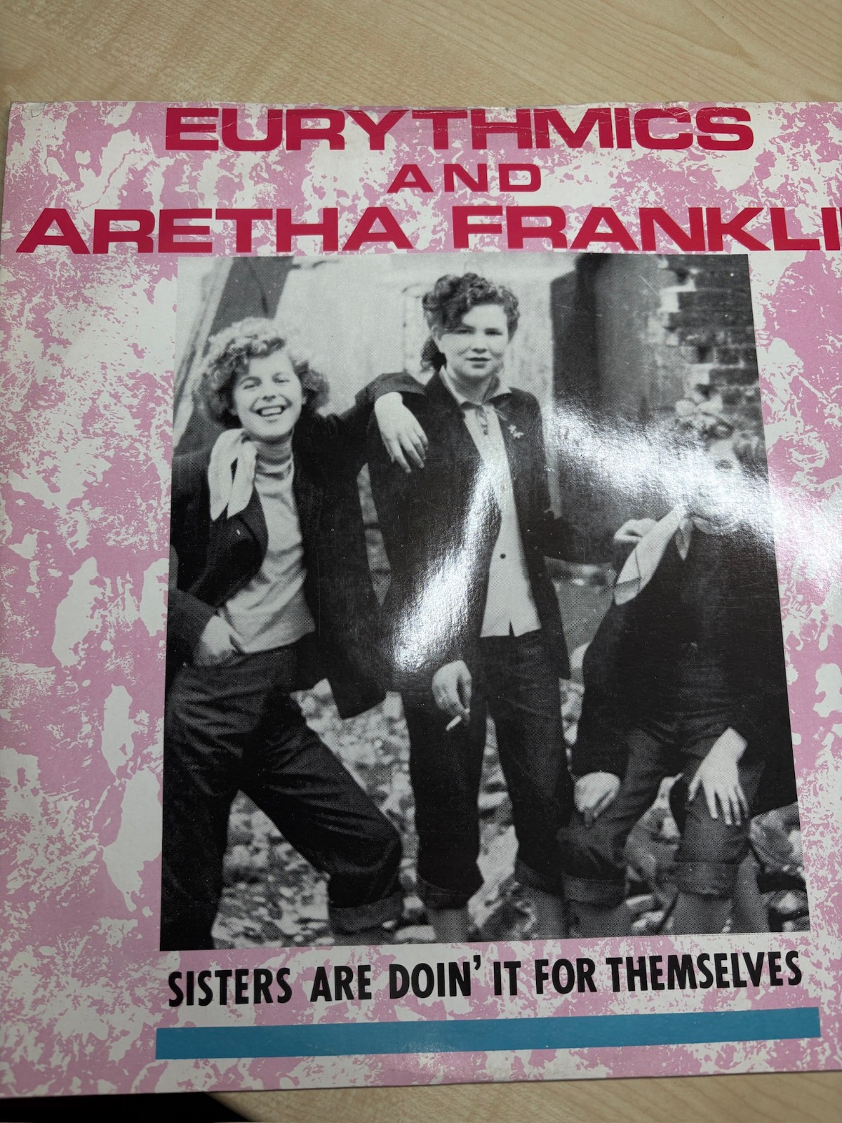 EURYTHMICS A FRANKLIN -  SISTERS ARE DOIN' IT FOR THEMSELVES VINYL 12" VGC