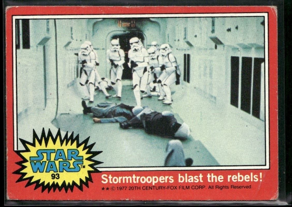 ⭐ Topps Star Wars Serie 2 1977. Stormtroopers fanno esplodere i ribelli #93