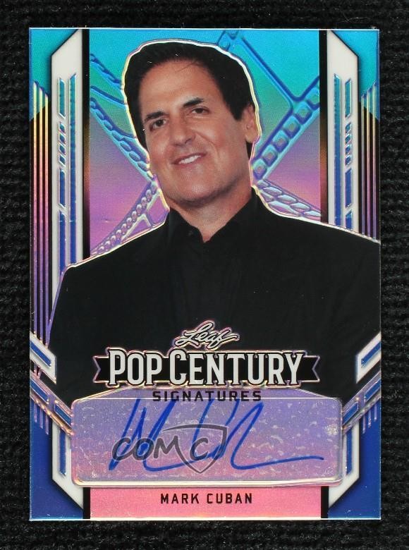 2021 Leaf Metal Pop Century Blue Rainbow 6/7 Mark Cuban #BA-MC1 Auto 0q0