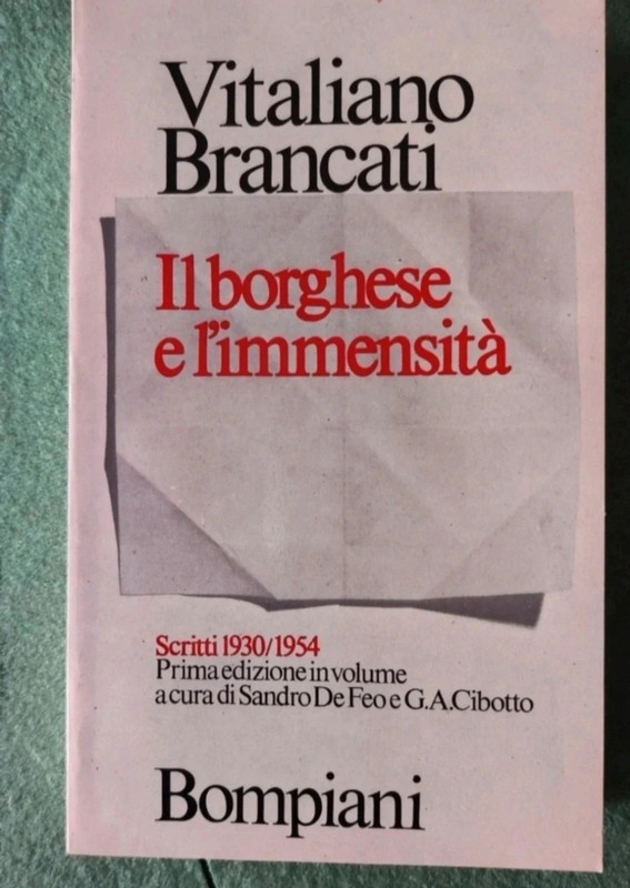 Vitaliano Brancati - il borghese e l'immensità 1a ed