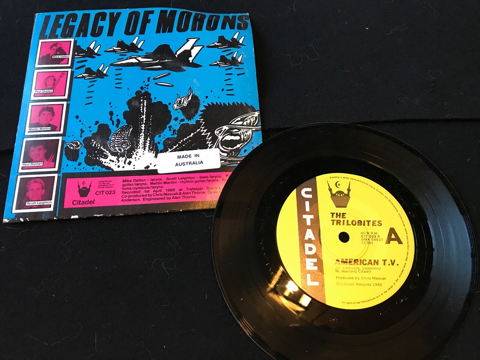 The Trilobites 7" Vinyl CIT-023/SMX-64920 American TV/Legacy of Morons